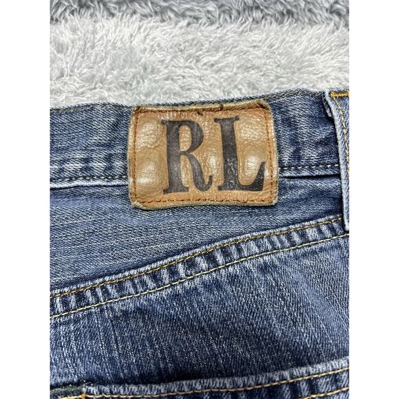 Vintage Polo Ralph Lauren Jeans Mens 34x29 Blue Ashmore Straight‎ Denim - Picture 3 of 10
